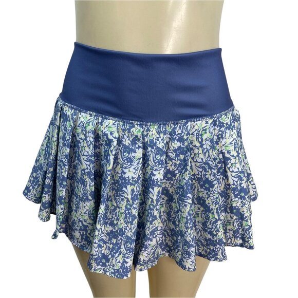 Vogo Womens Floral Activewear Skort With Inner Shorts Blue & White Size S - Picture 1 of 8